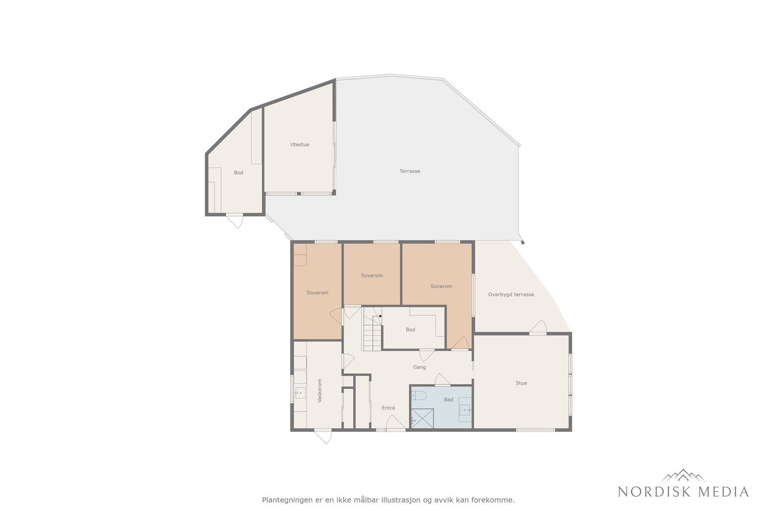 Plantegning første etasje. 