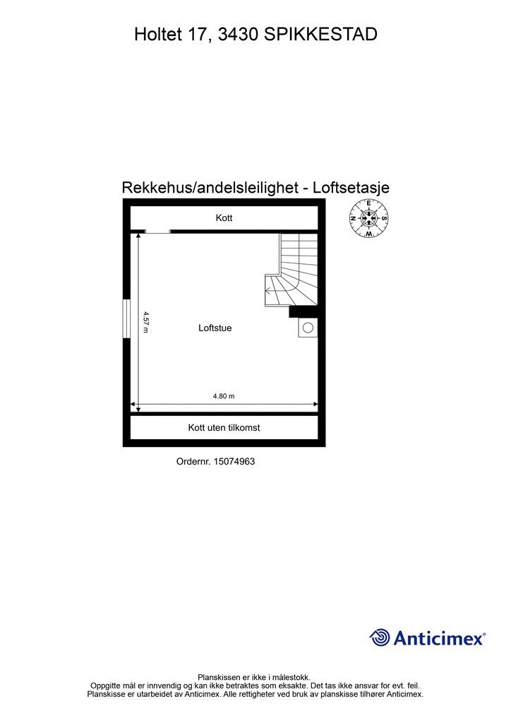 Plantegning- Loftsetasje