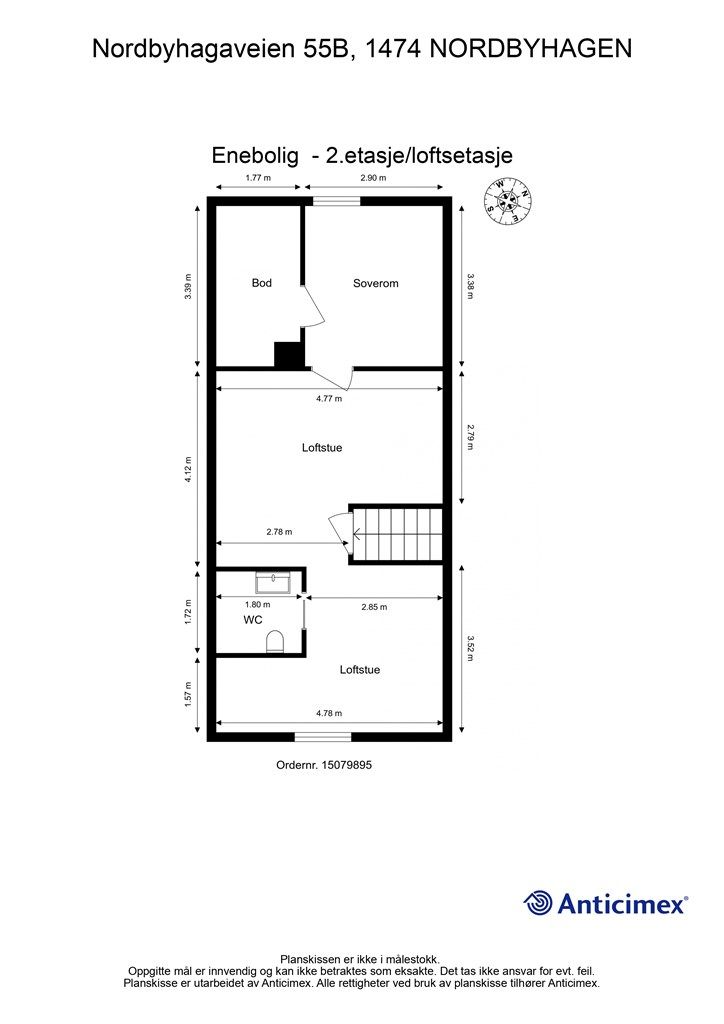 Plantegning - 2.etasjeloft