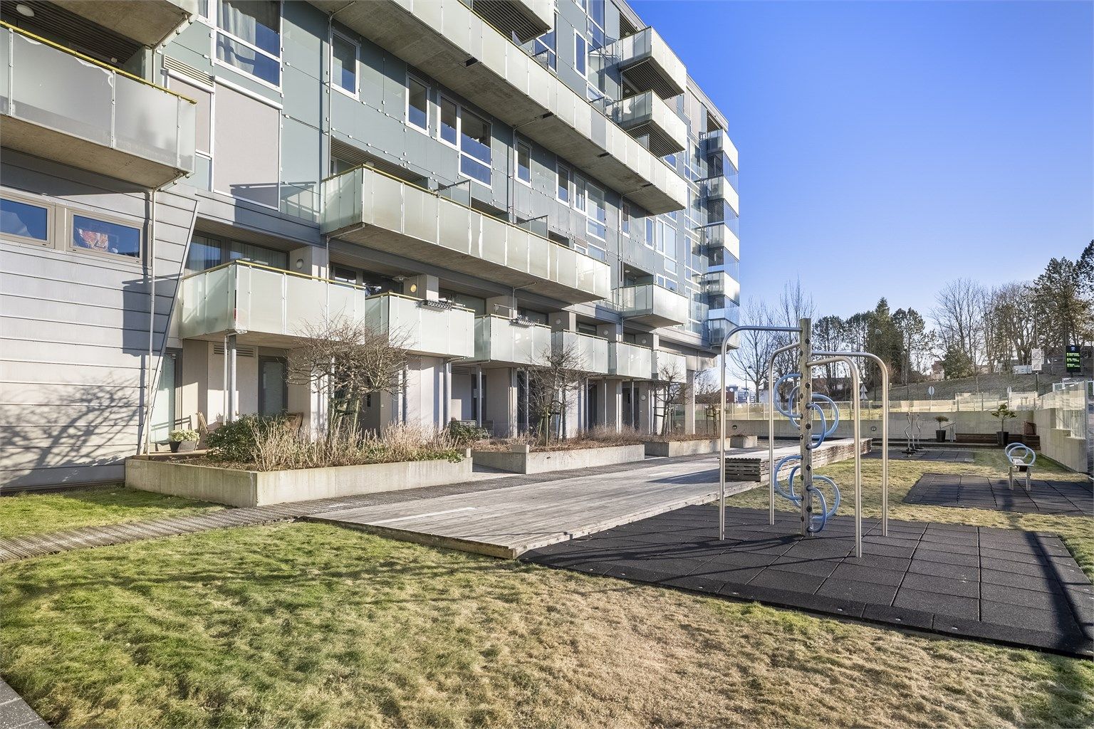 Et trygt og barnevennlig fellesareal for beboerne.
