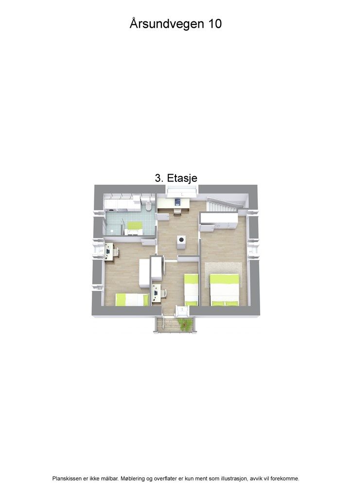 Plantegning 3. etasje
