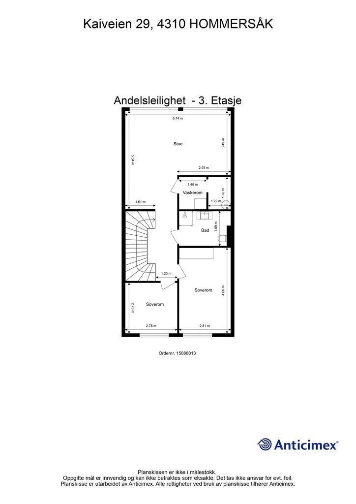 Plantegning 3. etasje