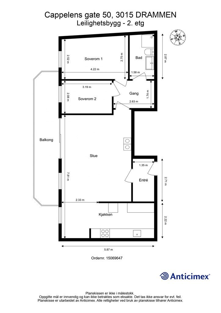 Plantegning - 2. etasje