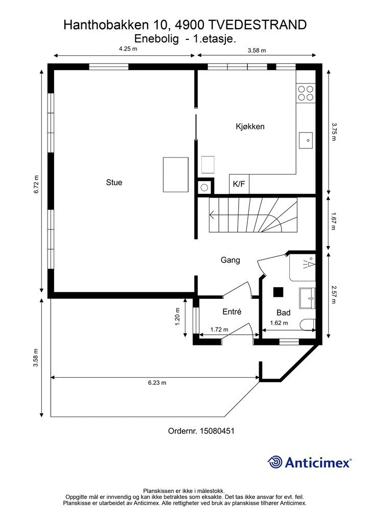 Plantegning 1. etasje.