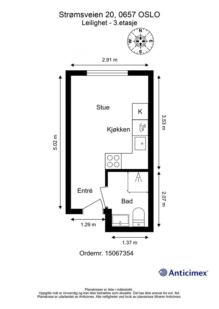 Plantegning 3. etasje