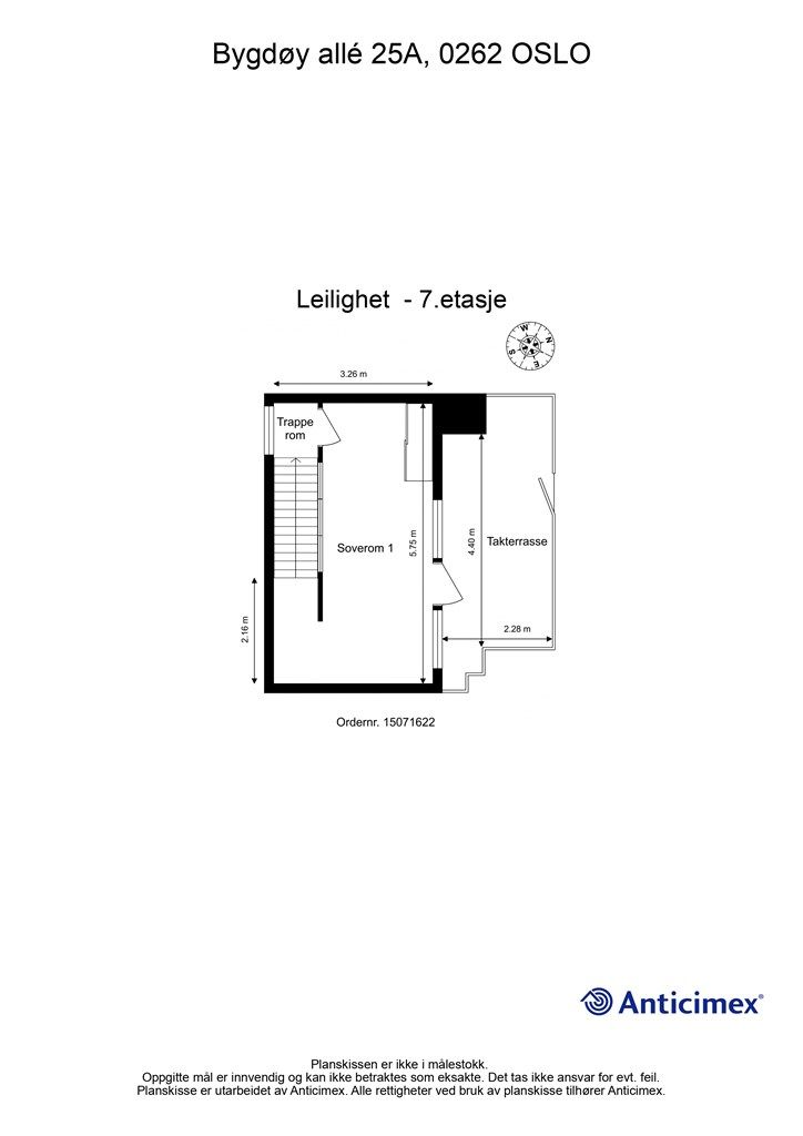 Plantegning av 7.etasje.