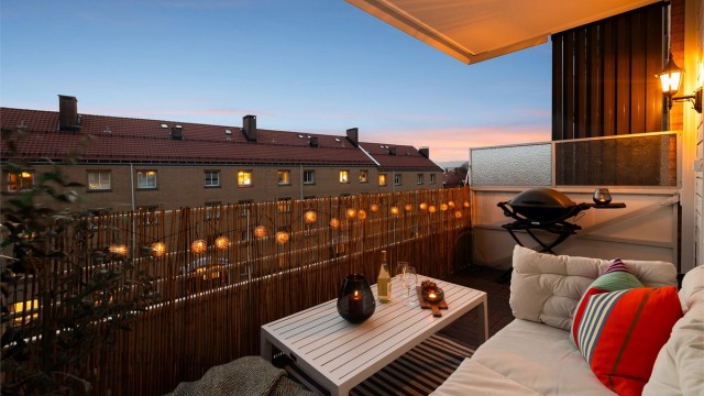 God plass til både grill og en hyggelig sittegruppe.