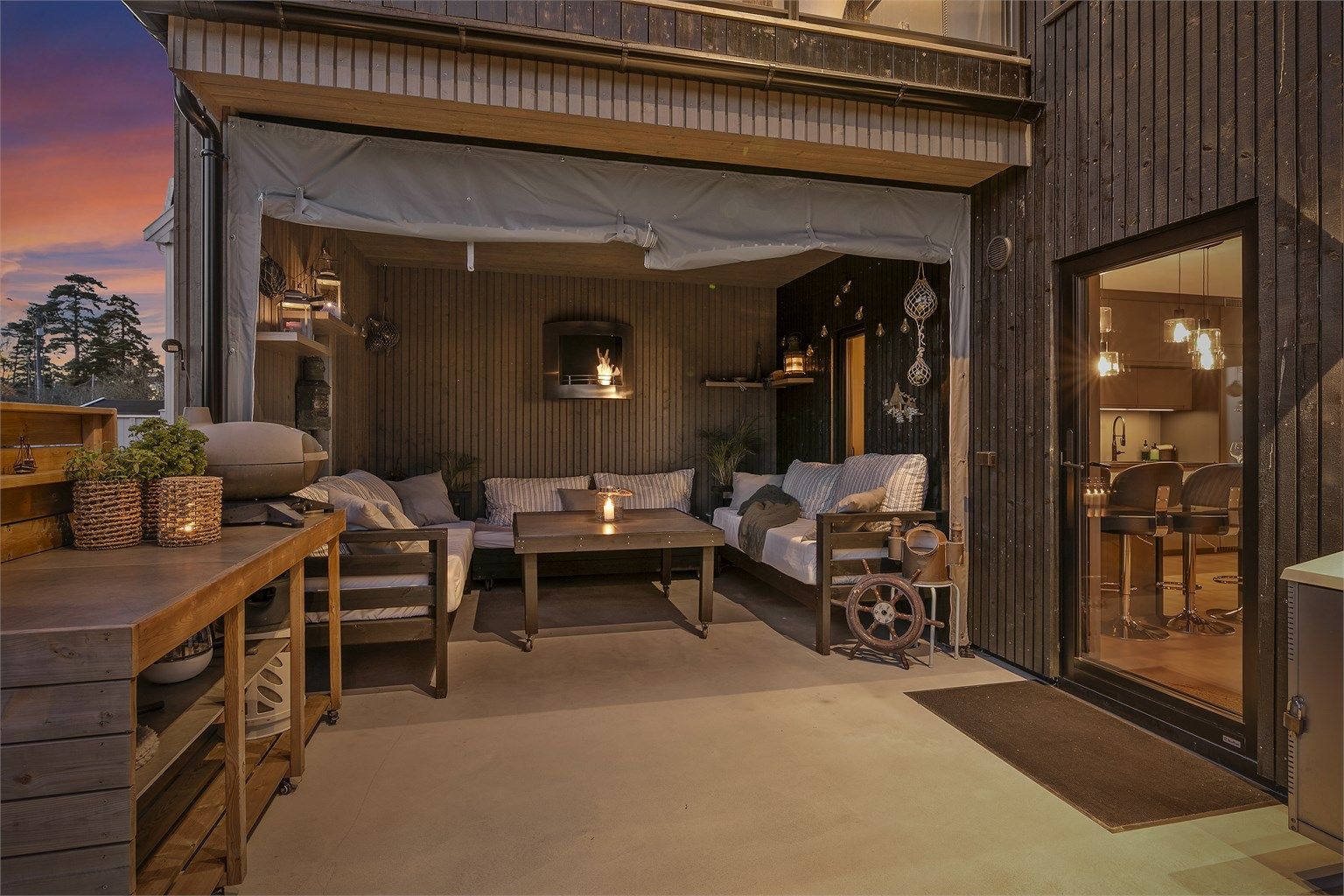 Deilig usjenert utestue på ca. 11 kvm.