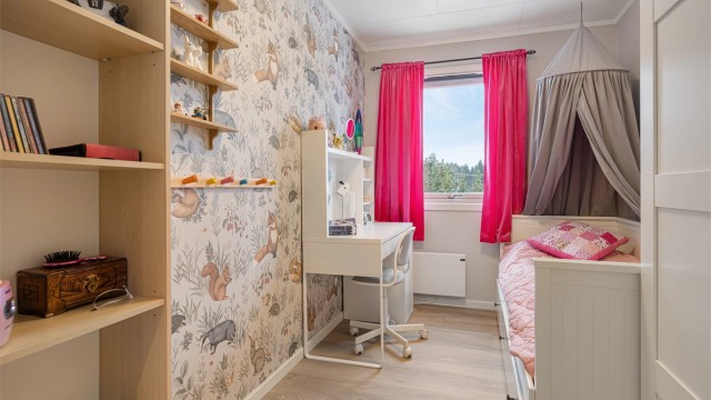 Det fjerde soverommet egner seg godt som barnerom, gjesterom eller kontor etter behov.
