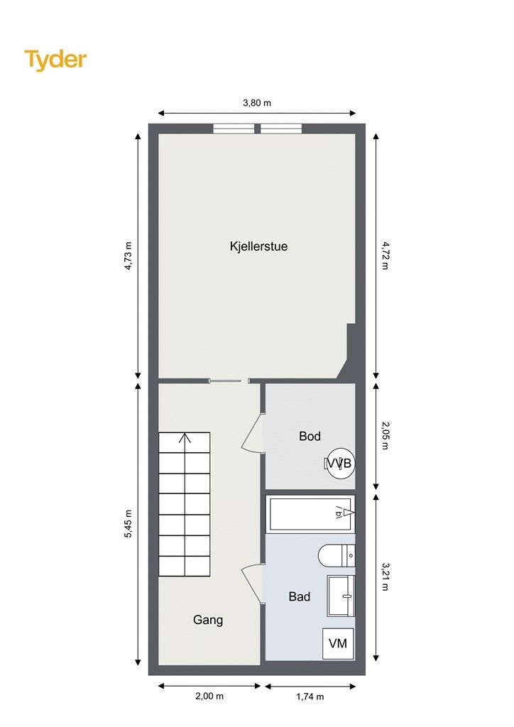 Plantegning kjeller.