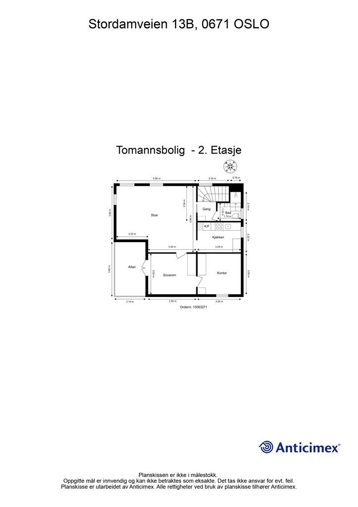 Plantegning - 2. etasje