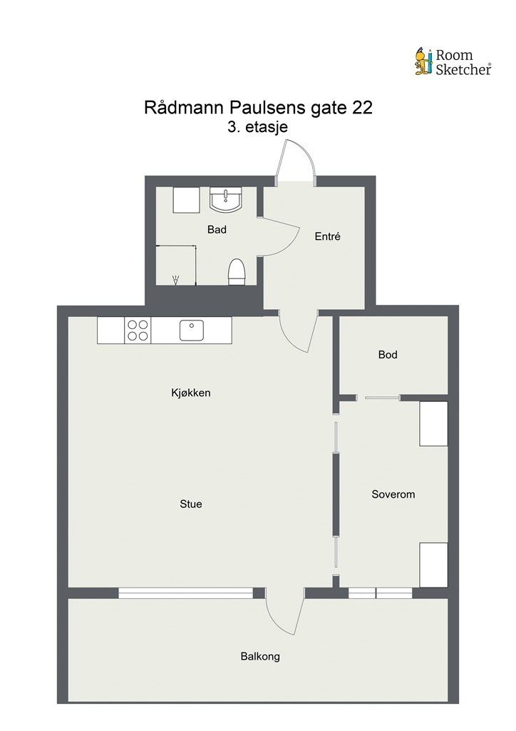 Plantegning 3-etasje.