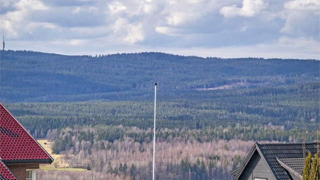 Vidstrakt utsikt fra terrassen