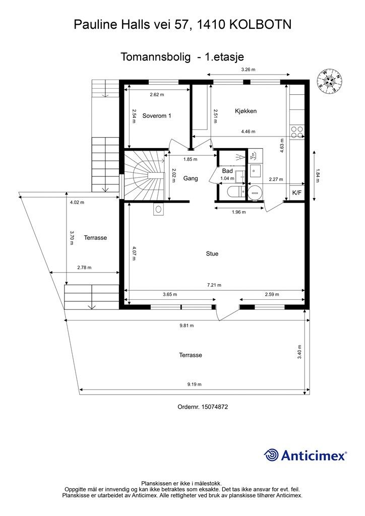 Plantegning - 1.etasje