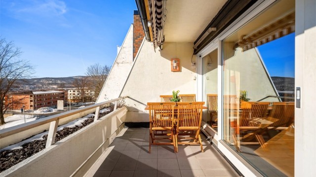 Nydelig, solrik terrasse på 8 kvm