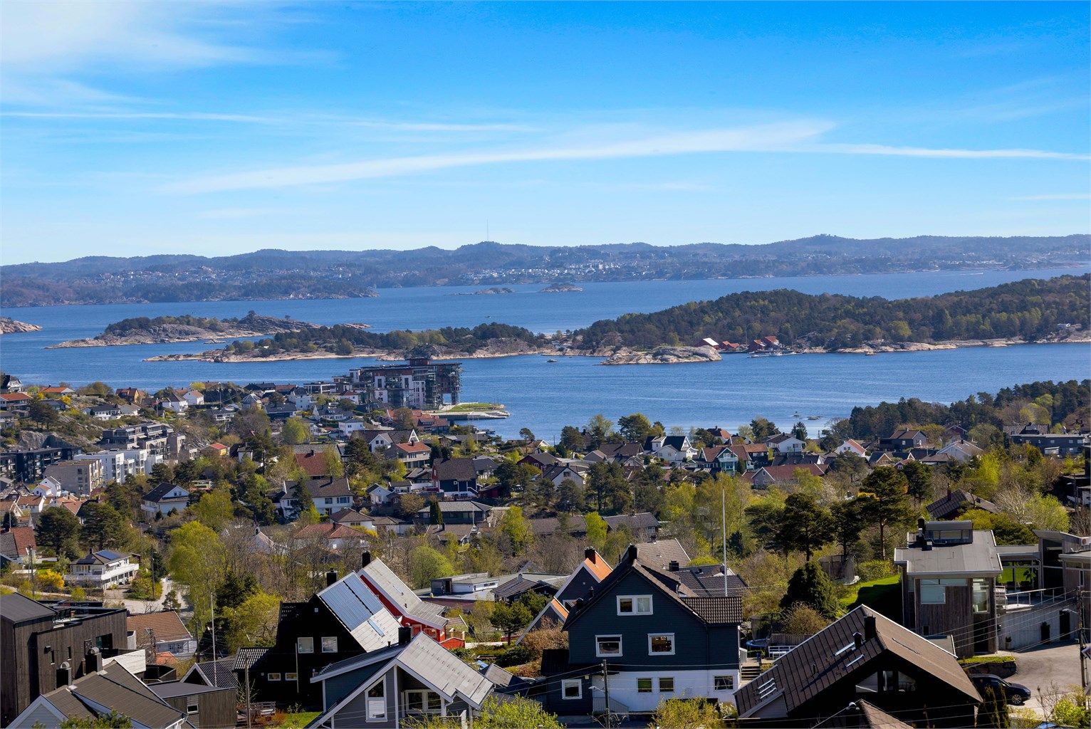 Flott utsikt fra eiendommen
