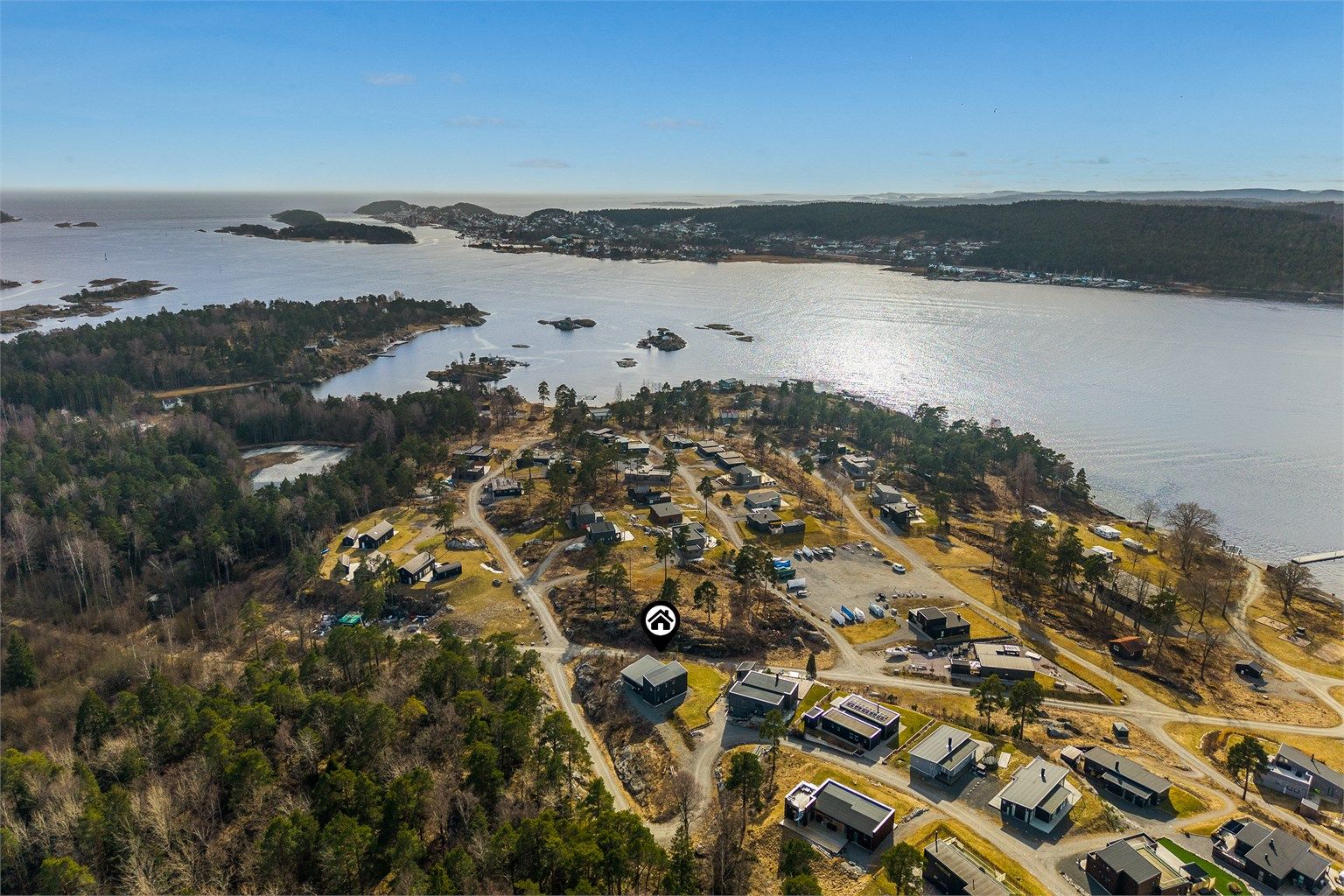 Det er kun en kort båttur til Langesund med båt.