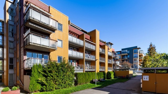 Sameiets fremside av fasade.