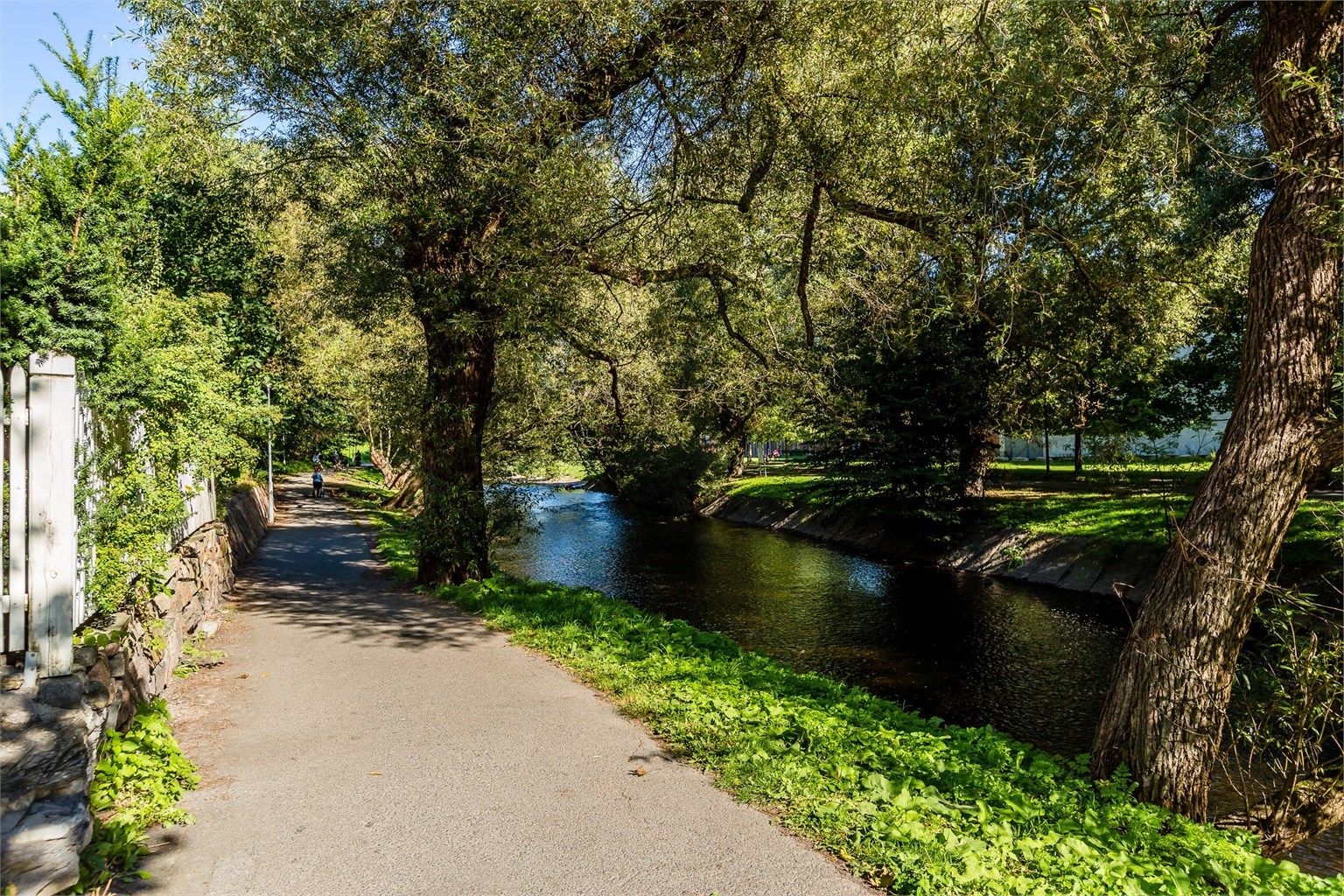 Vakre Akerselva er en kort gåtur fra leiligheten