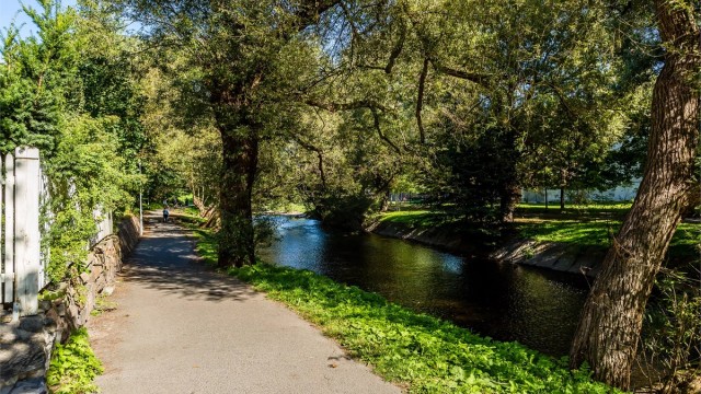 Vakre Akerselva er en kort gåtur fra leiligheten