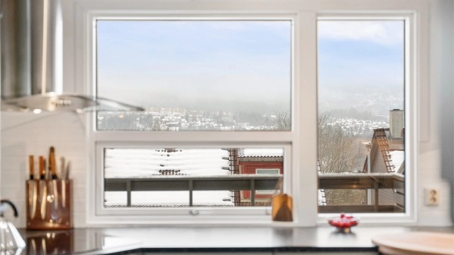 Utsiktsbilde fra kjøkkenet