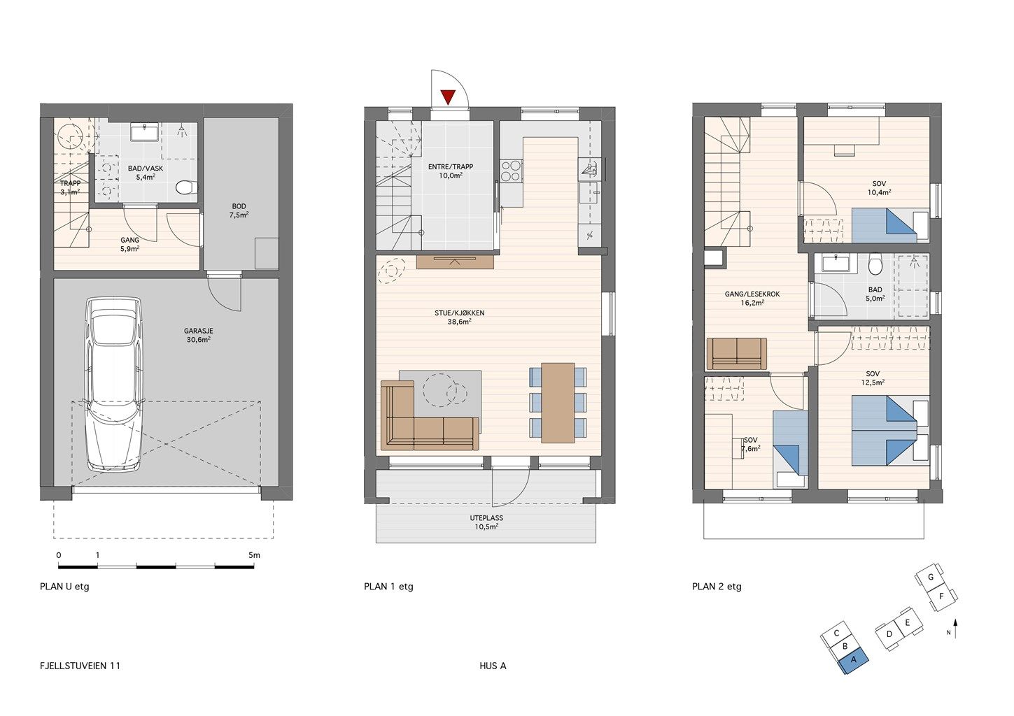 Plantegninger HUS A.