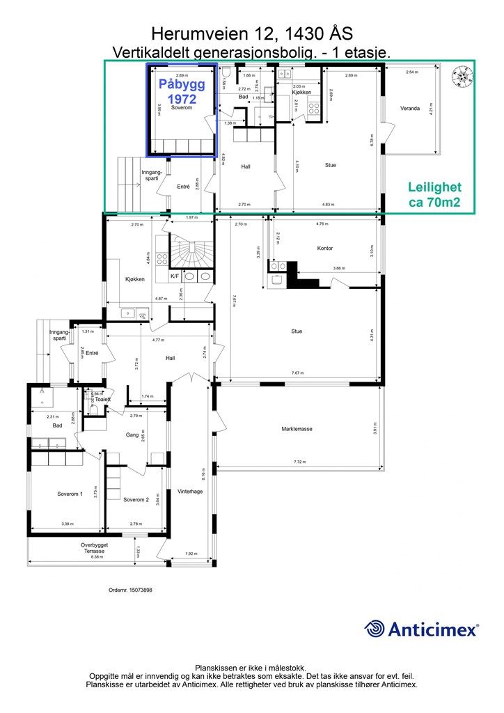 Plantegning leilighet