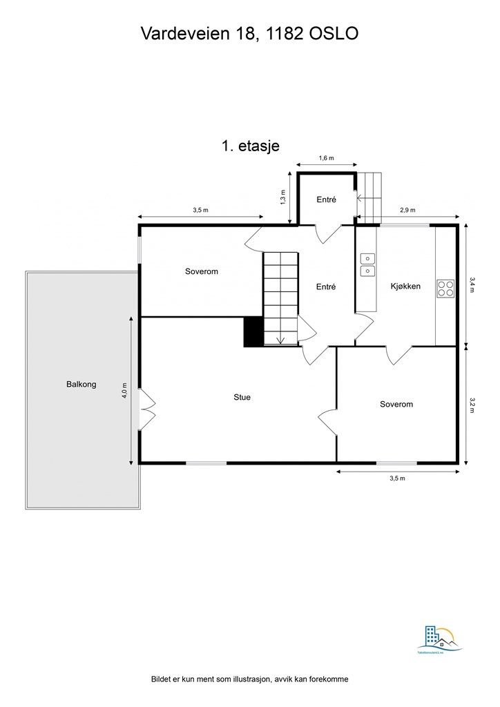 Plantegning 1. etasje.
