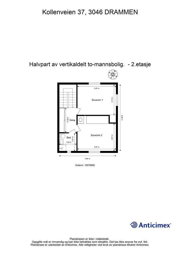 Plantegning - 2. etasje