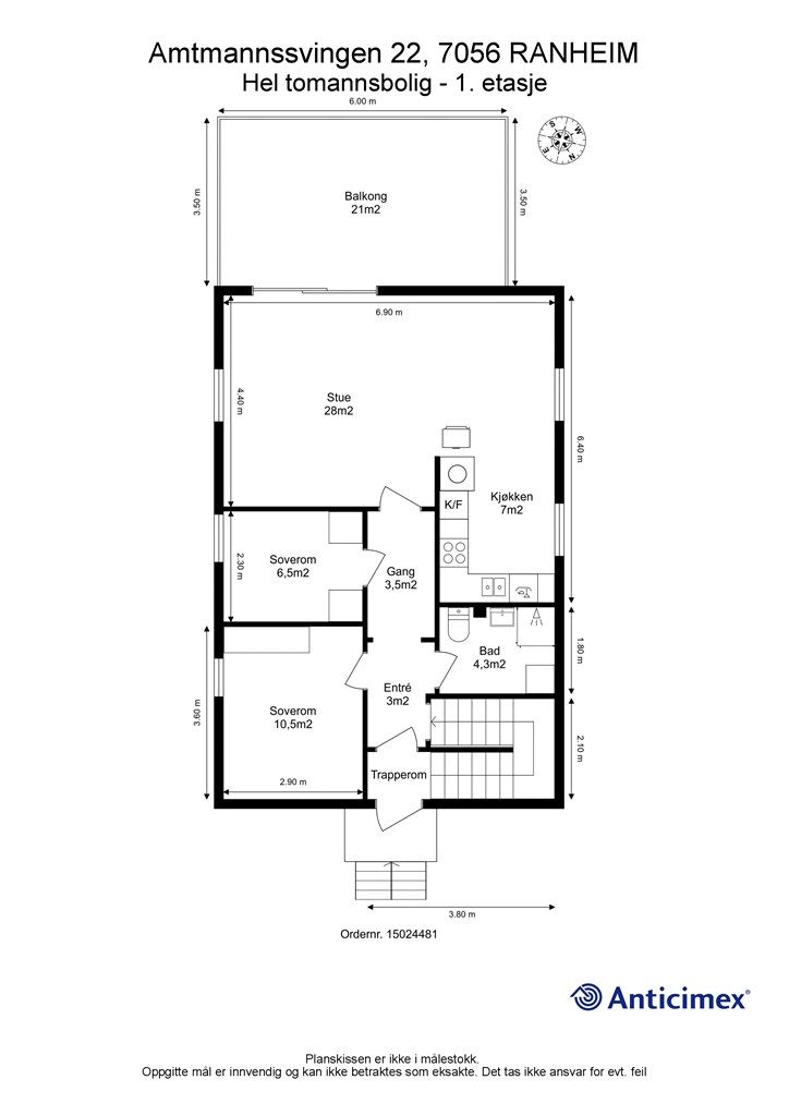Plantegning første etasje