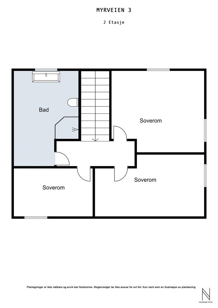 Plantegning 2 etasje.