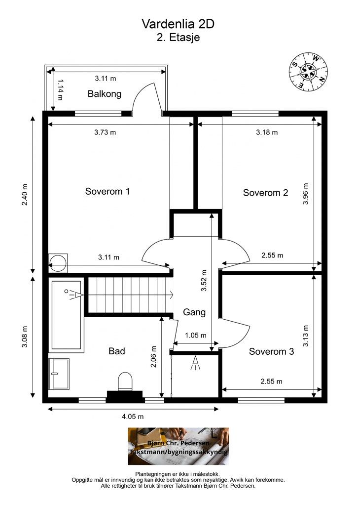 Plantegning andre etasje