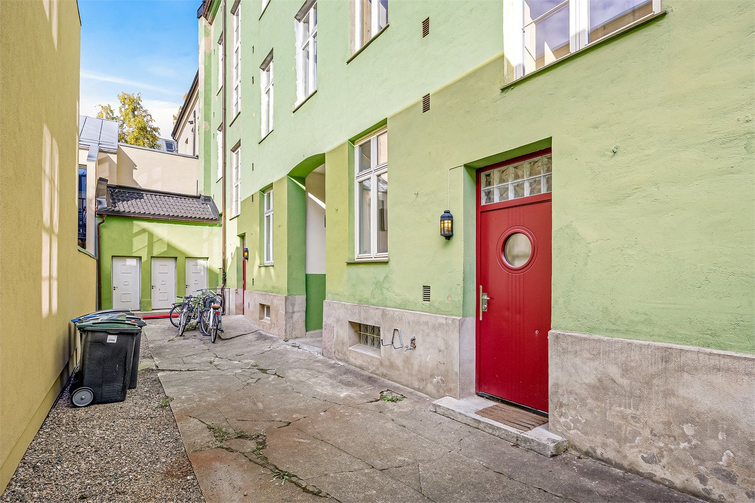 Felles inngang. 
