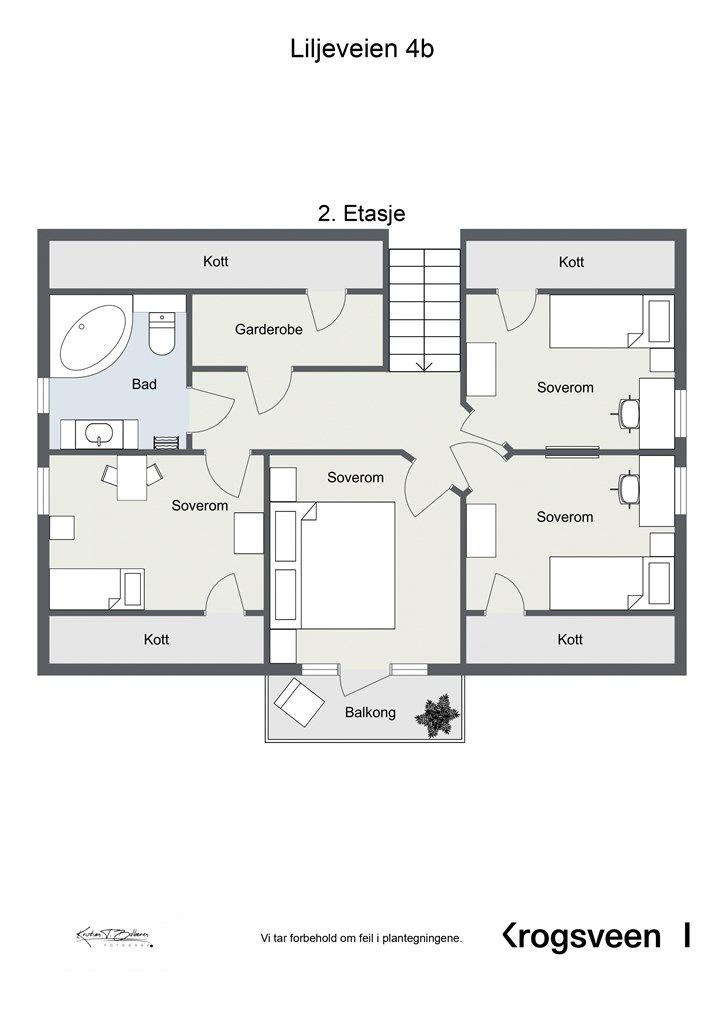 Liljeveien 4B - Plantegning 2. etasje