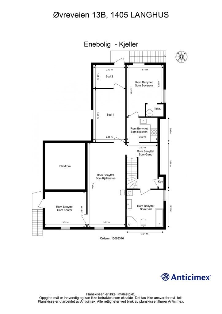 Plantegning - Kjeller