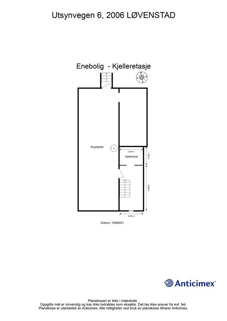 Plantegning kjelleretasje