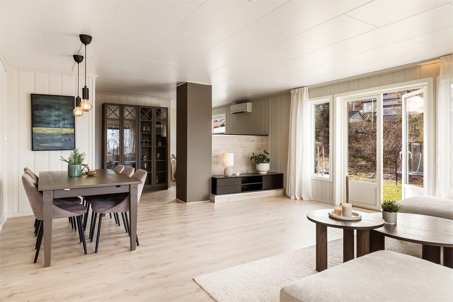 Stuens utforming og størrelse åpner for flere innredningsmuligheter