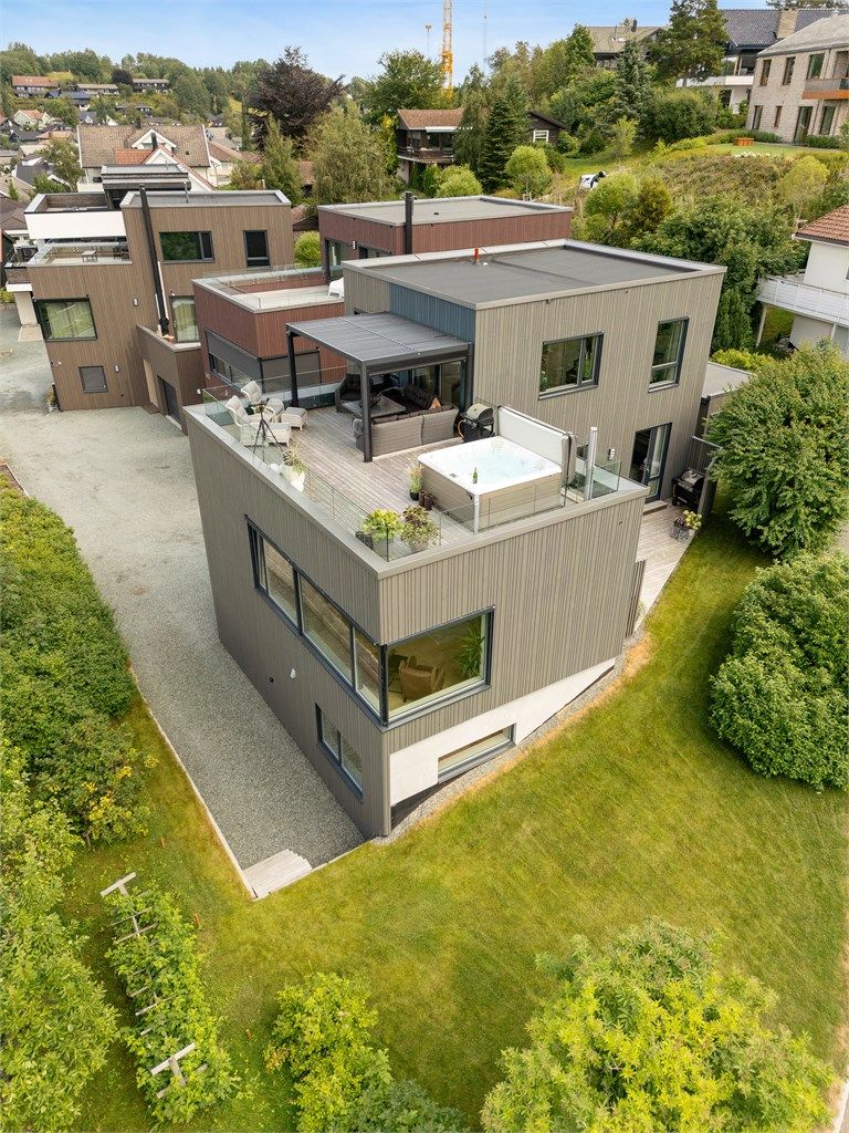 De to nærmeste boligene er også ført i pennen av Eggen arkitekter. 