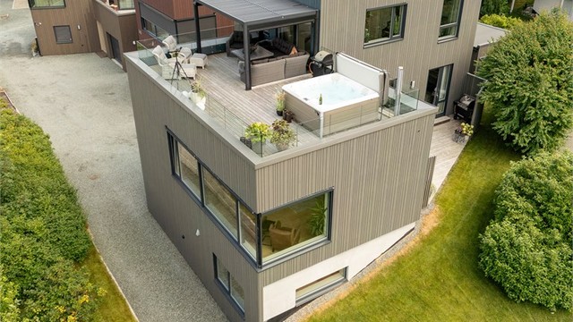 De to nærmeste boligene er også ført i pennen av Eggen arkitekter.