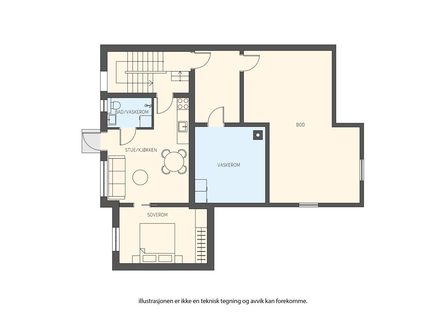 Plantegning underetasje 