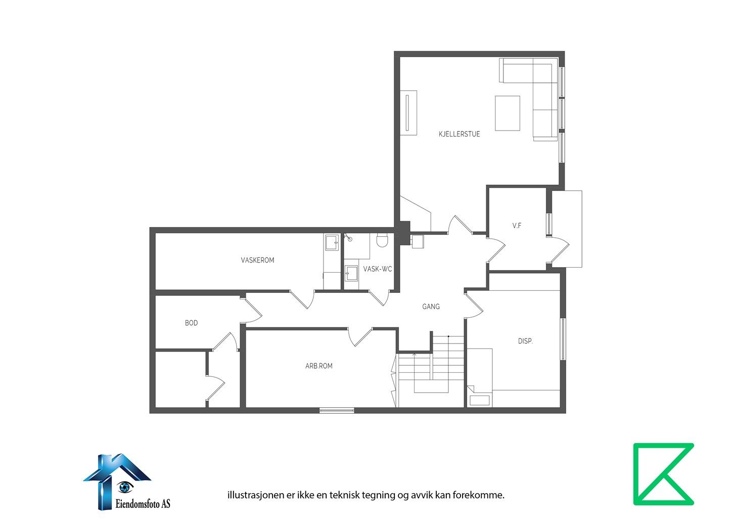 Plantegning - Underetasjen 