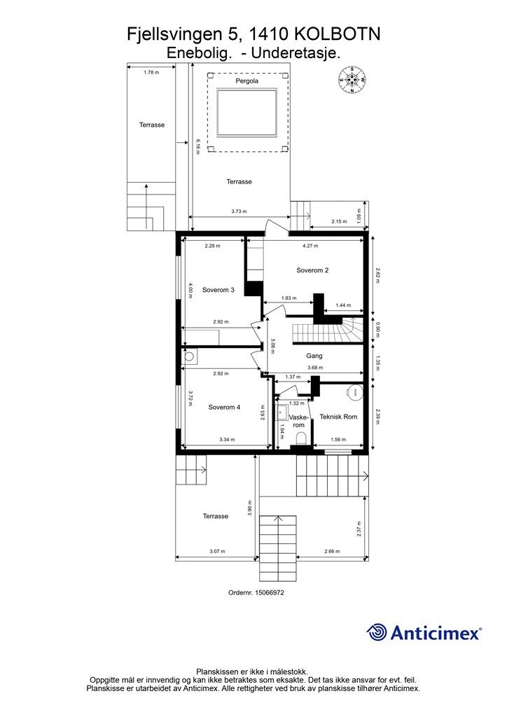 Vi starter med plantegning i underetasje slik at du får orientert deg i boligen!