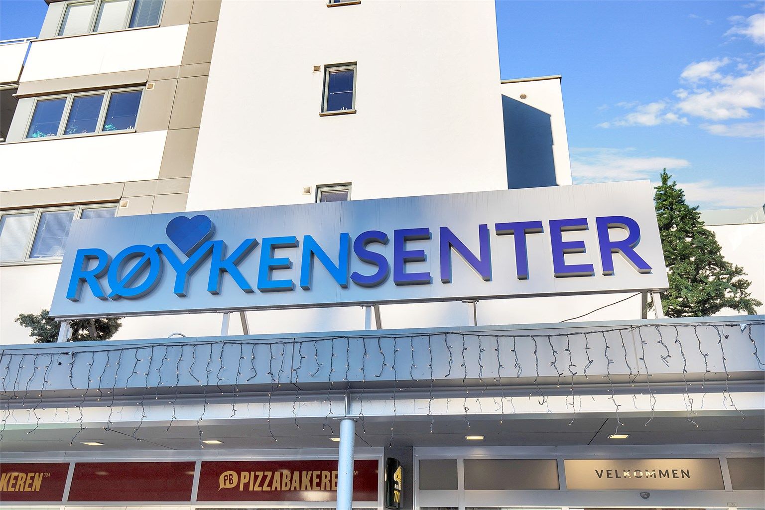 Gangavstand til Røyken senter med diverse forretninger