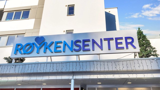 Gangavstand til Røyken senter med diverse forretninger