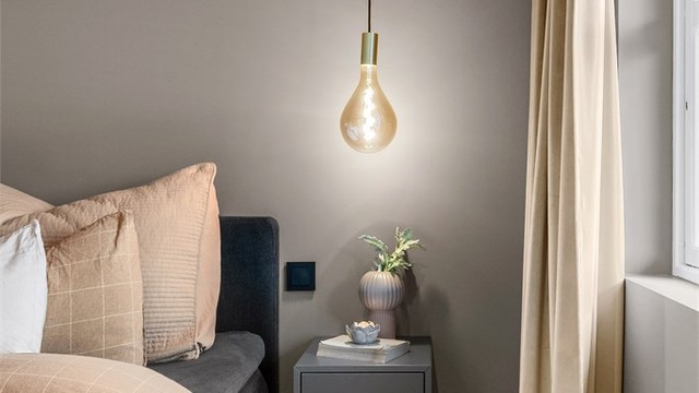 Detaljefoto fra hovedsoverom i underetasjen