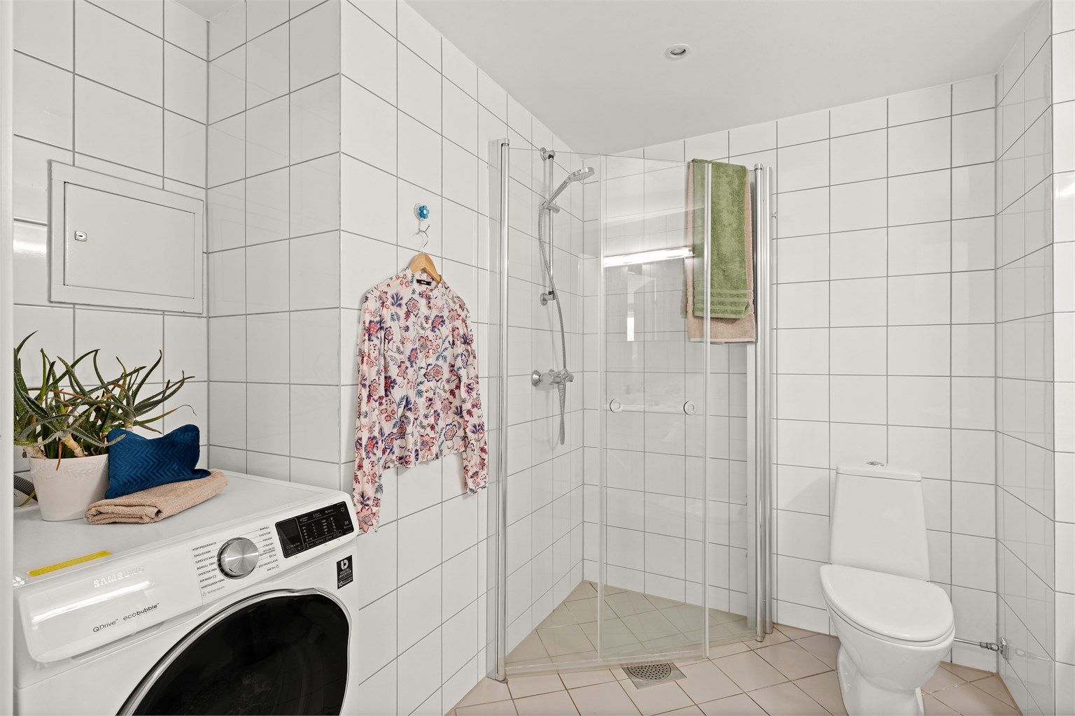 Her er det opplegg for vaskemaskin