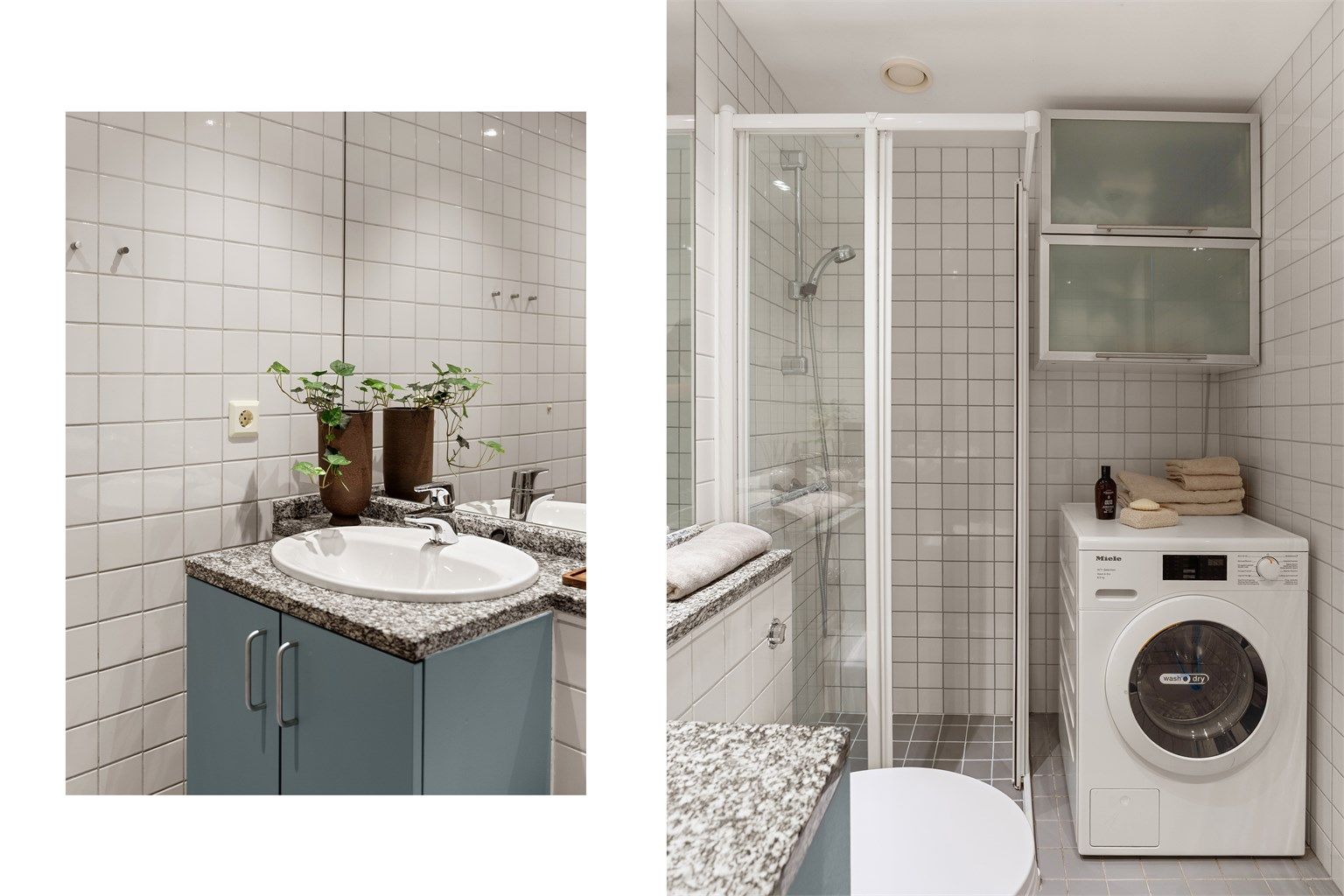 Videre er det varme i gulv og downlights i himling. Ny dimmer ble installert i 2021.  Det er i tillegg opplegg for vaskemaskin.