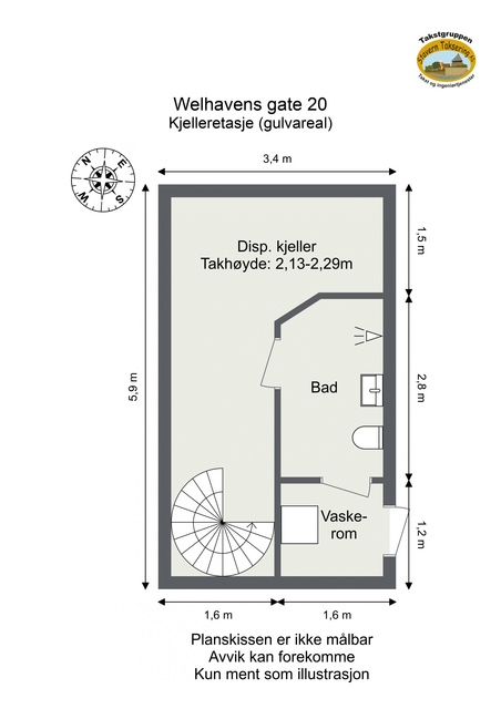 Plantegning Welhavens gate 20 - Kjelleretasje 