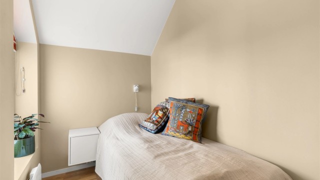 Alle soverommene i etasjen har parkett på gulvet.