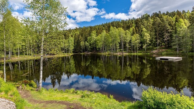 Vakre Isdammen, kun 800 meter unna, er nærmeste lille badevann